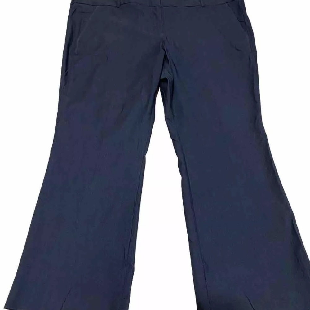 Lane Bryant Size 22 Navy Blue Pants Bootcut Pockets Sexy Stretch Lena Fit New